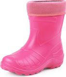 Ladeheid LA-KL-050 Kinder Regenlaarzen - Rubber - met Binnenschoen - EVA - Wasbare Binnenschoen - Roze - 28