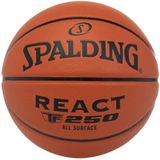 Spalding React TF 250 Basketbal FIBA Oranje Leer Kinderen en volwassenen One size