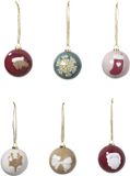Vertbaudet Lot de 6 boules de Noël en 3D