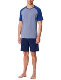 Schiesser Heren Pyjama Short royal blue 183584 56/XXL