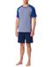 Schiesser Heren Pyjama Short royal blue 183584 56/XXL