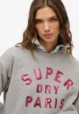 Superdry - Ruimvallend versierd Varsity sweatshirt met ronde hals - Dames - Truien