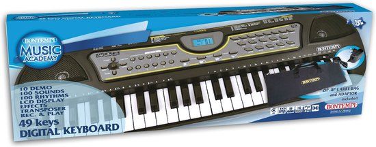 Bontempi Keyboard - Zwart - 4+ jaar