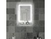 kleankin Miroir Mural LED Luminosité Réglable pour Salle de Bain 70x50cm