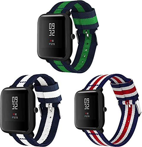 Chainfo Chainfo® compatibel met Honor MagicWatch2 46mm / Watch GS PRO/Magicwatch Watch Straps, Nylon Sport Loop Band Wristband Replacement (22mm, 3-Pack G)