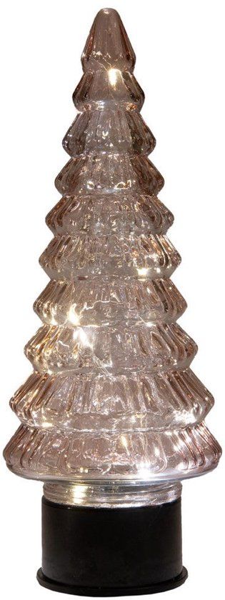 Annas collection - Boompje glas LED 35x13 cm roze