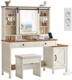 Songmics Kaptafel - Met Spiegelverlichting & Lades