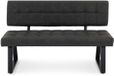 IDIMEX Banc de salle à manger KORSI avec aspect cuir vintage – Noir