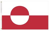 CHPN Goodies and Living Groothandel Groenlandse vlag - Erfalasorput - Vlag van groenland - 150/90CM - Polyester