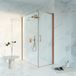 FortiFura Galeria Douchecabine - 70x140x200 cm - Veiligheidsglas - Antikalk - Geborsteld Koper