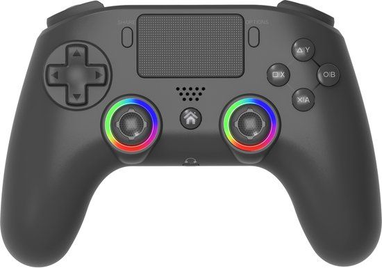 Subsonic Draadloze PS4 Controller - 10 uur Speeltijd - RGB Verlichting - Playstation 4 en PC - Zwart