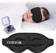 Cozyor Masque de sommeil avec rembourrage 3D, 100% obscurité, pour dormeurs sur le côté, avec bouchons d'oreilles en silicone, masque pour les yeux doux pour avion, masque de sommeil
