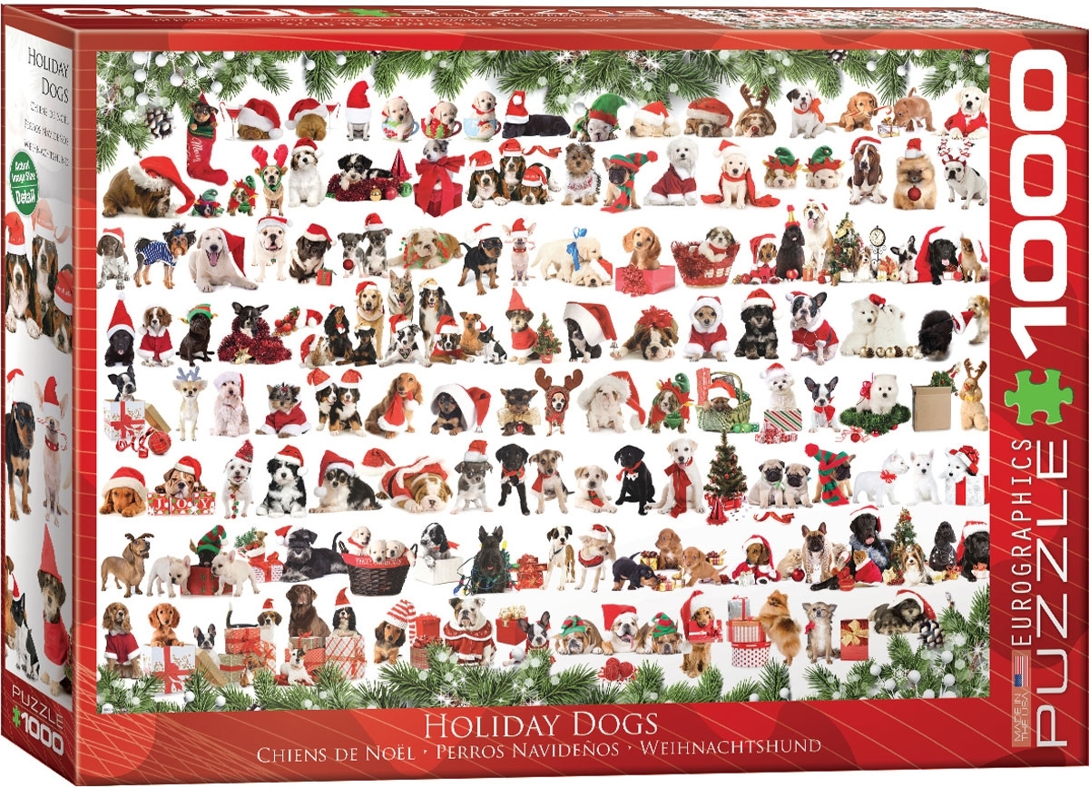 Eurographics Holiday Dogs Puzzel (1000 stukjes)