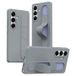 Samsung Coque hybride Smart Galaxy S25 FE avec poignée debout - Gris foncé