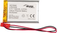 Akyga LP623255 Accupack Batterijgrootte: Speciaal LiPo 3.7 V 1100 mAh