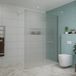 FortiFura Galeria douche - 160x200cm - verreglas - armatuur - PVD - geborsteld RVS
