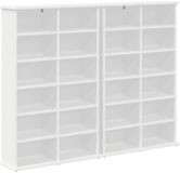 vidaXL CD Kast 2 st Wit 60 x 17 x 92 cm Bewerkt hout