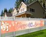 OEM Partydcoratie Roze gouden verjaardagsbanner - Achtergronddecoratie - Decoratie voor tuin/muur - 80e verjaardag - 90x36 cm