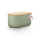 LARS NYSØM Boîte à pain - Couvercle en bambou utilisable comme planche à découper - 35,5x18,5x15,8cm (Sage Green)