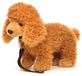 Uni-Toys Poedel (lichtbruin), staand (met lijn) - 30 cm pluche hond