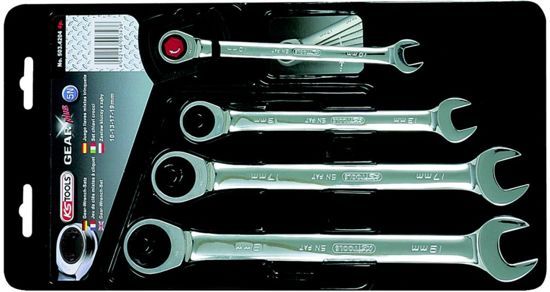 KS Tools GEARplus ratelringsleutelset - 4 stuks 10-19mm