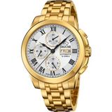 Jaguar J979/1 Heren Polshorloge Automatisch Chronograaf Saffierglas Goudkleurig Staal