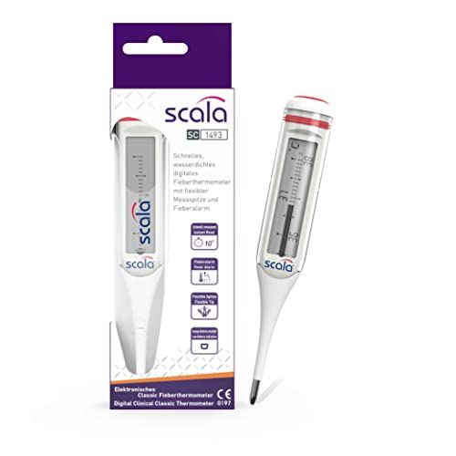 SCALA Digitale koortsthermometer SC 1493 flex 10 sec, klassiek display, wit