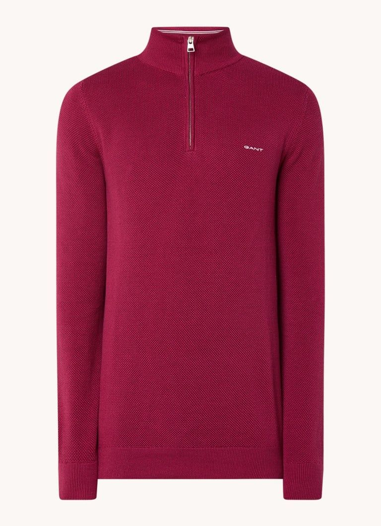 Gant Fijngebreide schipperstrui met structuur en logo