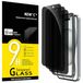 NEW'C 3 Stuks, Privacy Screen Protector voor iPhone 16, iPhone 15 (6,1 inch), Gehard Glass Schermbeschermer Film 0.33 mm Ultra transparant, resistent - Eenvoudig installatiegereedschap inbegrepen