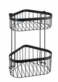 WENKO Classic Plus Black - Doucherek - Hoekmodel - Zwart Staal - Mat Zwart