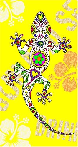 Miracle Home Microfiber Strandlaken - Geel - 75 x 145 cm