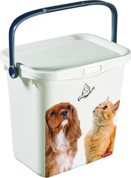 Curver Petlife Voederbox, snackbox, voederton, 6 liter, box voederbak, multibox wit