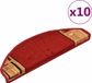 vidaXL - Trapmatten - Zelfklevend - 10 stuks - 65x21x4 cm - Rood