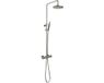 Hotbath Cobber X - Stortdoucheset - 200 mm Hoofddouche - 360 mm Hartafstand - Glijstang - Staafmodel Handdouche - Geborsteld Nikkel - Opbouw - 1/2 Inch Aansluiting