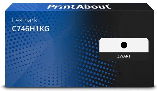 PrintAbout Toner C746H1KG Zwart Hoge capaciteit | Compatibel met Lexmark