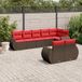 Maison Exclusive - Ensemble de jardin 8 pièces, avec coussins, marron, en polyrotin