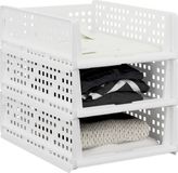 Relaxdays kast organizer - set van 3 - stapelbaar - uittrekbaar - 13 x 33,5 x 43,5 cm - wit
