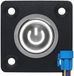ProRide Interrupteur à pression métallique Panneau encastrable 220V ON-OFF - 22mm - avec câble de connexion - Indicateur LED Blanc