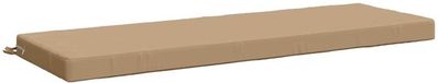 vidaXL Coussin de banc SOEST 100% Polyester Sable 140 x 50 x 8 cm