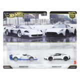 Hot Wheels Premium Car Culture Set van 2 Metalen Maserati Speelgoedauto's, Schaal van 1:64