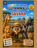 Colora e Impara Gli Animali della Savana