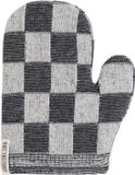 Knit Factory Ovenwant Block - Hittebestendige ovenhandschoen - keukenhandschoen - Ecru/Antraciet