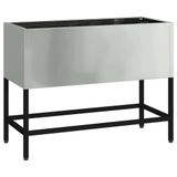 VidaXL Verhoogde Tuin Plantenbak Gegalvaniseerd Staal Zilver 60 x 26 x 45 cm
