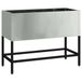 VidaXL Verhoogde Tuin Plantenbak Gegalvaniseerd Staal Zilver 60 x 26 x 45 cm