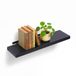 Relaxdays Wandplank zwevend - 4 x 80 x 23 cm - zwart