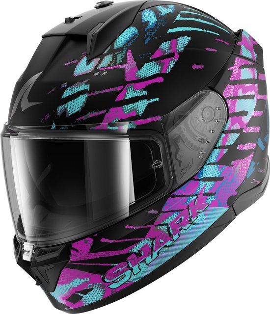 Shark D-Skwal 3 Reptaia Helm - Zwart Mat/paars - XS