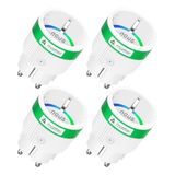 Nous Matter Slim Stopcontact Met Stroomverbruik, WLAN Stopcontact, 16A 3840W, Compatibel Met Alexa, Google Home, Tuya, Apple Home, Smart Things, App Afstandsbediening, 2,4 GHz WiFi, Pack of 4