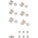 Fender Vintage Locking Tuning Machines nickel avec douilles (jeu de 6)