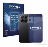 Savvies 3 Stuks Screenprotector - Geschikt voor Xiaomi 15T Pro (Voor+Camera) - Beschermfolie Glas Transparant