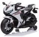 Moto électrique pour enfants, blanc, 6V, à partir de 3 ans